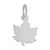 Maple Leaf Charm In 14K White Gold