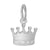 Crown Charm In 14K White Gold