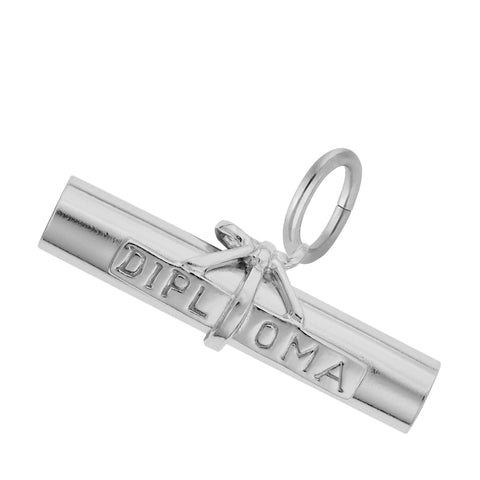 Diploma Charm In Sterling Silver