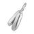 Ballet Shoes Charm In 14K White Gold