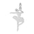 Ballet Dancer Charm In 14K White Gold