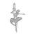 Ballet Dancer Charm In 14K White Gold