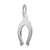 Horseshoe Charm In 14K White Gold