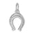 Horseshoe Charm In 14K White Gold