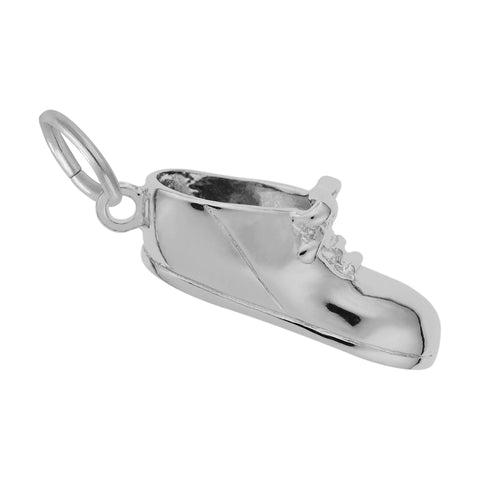 Baby Shoe Charm In 14K White Gold