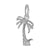 Palm Tree Charm In 14K White Gold