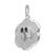 Baby Shoes Disc Charm In 14K White Gold