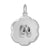 Baby Shoes Disc Charm In 14K White Gold