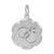 Wedding Rings Disc Charm In Sterling Silver