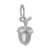 Acorn Charm In 14K White Gold