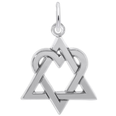 Adoption Symbol Charm In 14K White Gold