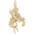 Aquarius  Pendant Charm in Yellow Gold Plated