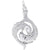 Pisces Pendant Charm In 14K White Gold