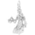 Virgo Pendant Charm In 14K White Gold