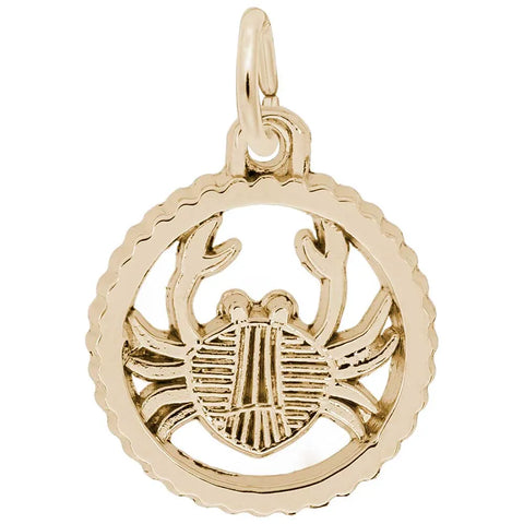 New Cancer Charm in Yellow Gold Plated