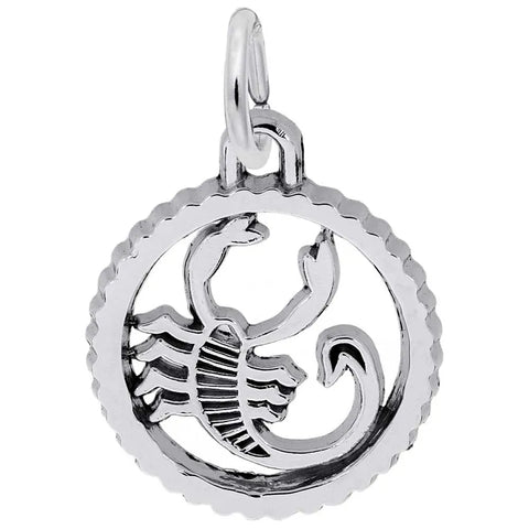 New Scorpio Charm In Sterling Silver