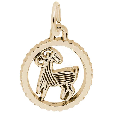 New Capricorn Charm In Yellow Gold