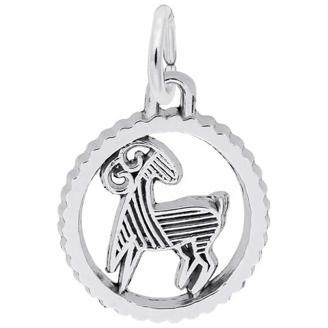 New Capricorn Charm In Sterling Silver