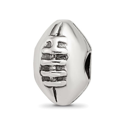 Kids Football Charm Bead in Sterling Silver