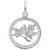 Maple Leaf Charm In 14K White Gold