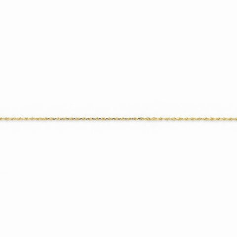 14K Yellow Gold Rope Chain Anklet