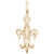 Fleur De Lis Charm In Yellow Gold