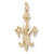 Fleur De Lis Charm in 10k Yellow Gold hide-image