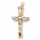 Totem Pole Niagara Falls charm in Yellow Gold Plated hide-image