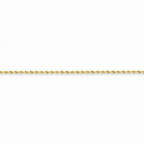 14K Yellow Gold Hand Made Regular Rope Chain Anklet