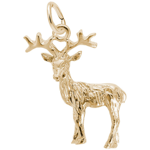 Reindeer Charm In Yellow Gold