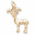 Reindeer charm in Yellow Gold Plated hide-image