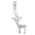 Reindeer charm dangle bead in Sterling Silver hide-image