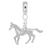 Horse Charm Dangle Bead In Sterling Silver