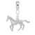 Horse charm dangle bead in Sterling Silver hide-image