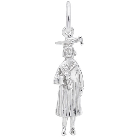 Graduation Charm In Sterling Silver