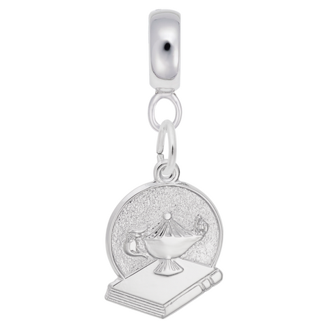 Graduation Charm Dangle Bead In Sterling Silver