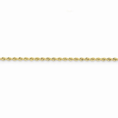 14K Yellow Gold Hand Made Regular Rope Chain Anklet