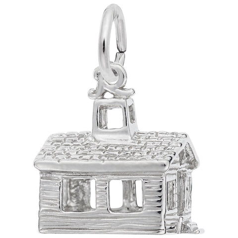 School Charm In Sterling Silver