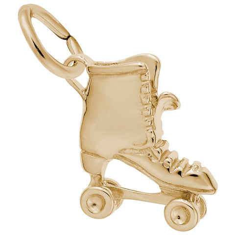 Rollerskate Charm in Yellow Gold Plated