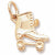 Rollerskate charm in Yellow Gold Plated hide-image