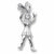 Cheerleader charm in 14K White Gold hide-image