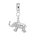 Elephant charm dangle bead in Sterling Silver hide-image