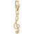 Treble Clef Charm in Yellow Gold Plated