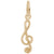 Treble Clef Charm in Yellow Gold Plated