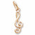 Treble Clef charm in Yellow Gold Plated hide-image