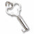 Key charm in 14K White Gold hide-image