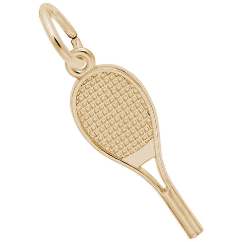 Tennis Racquet Charm in Yellow Gold Plated