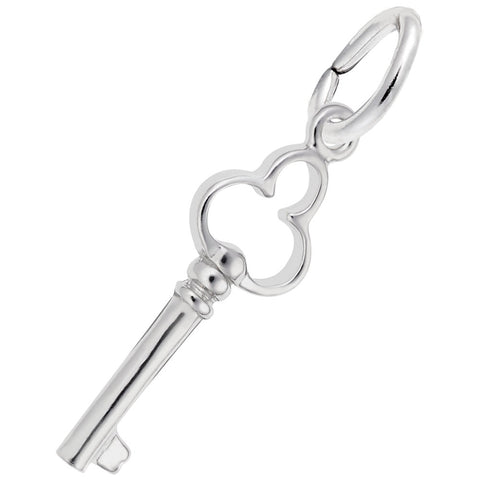 Key Charm In Sterling Silver