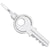 Key Charm In 14K White Gold