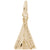 Tee Pee Charm In Yellow Gold